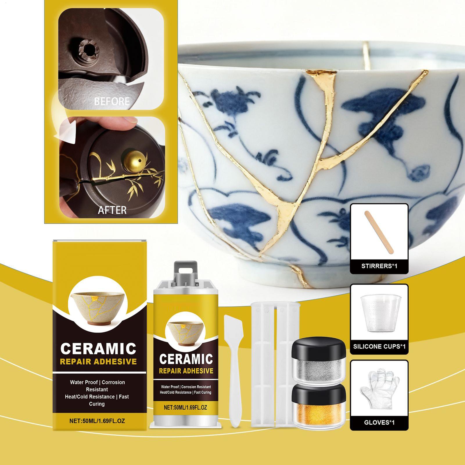 Art Craft Workshop - Ceramic Repair Kit Japanese Pottery Gold