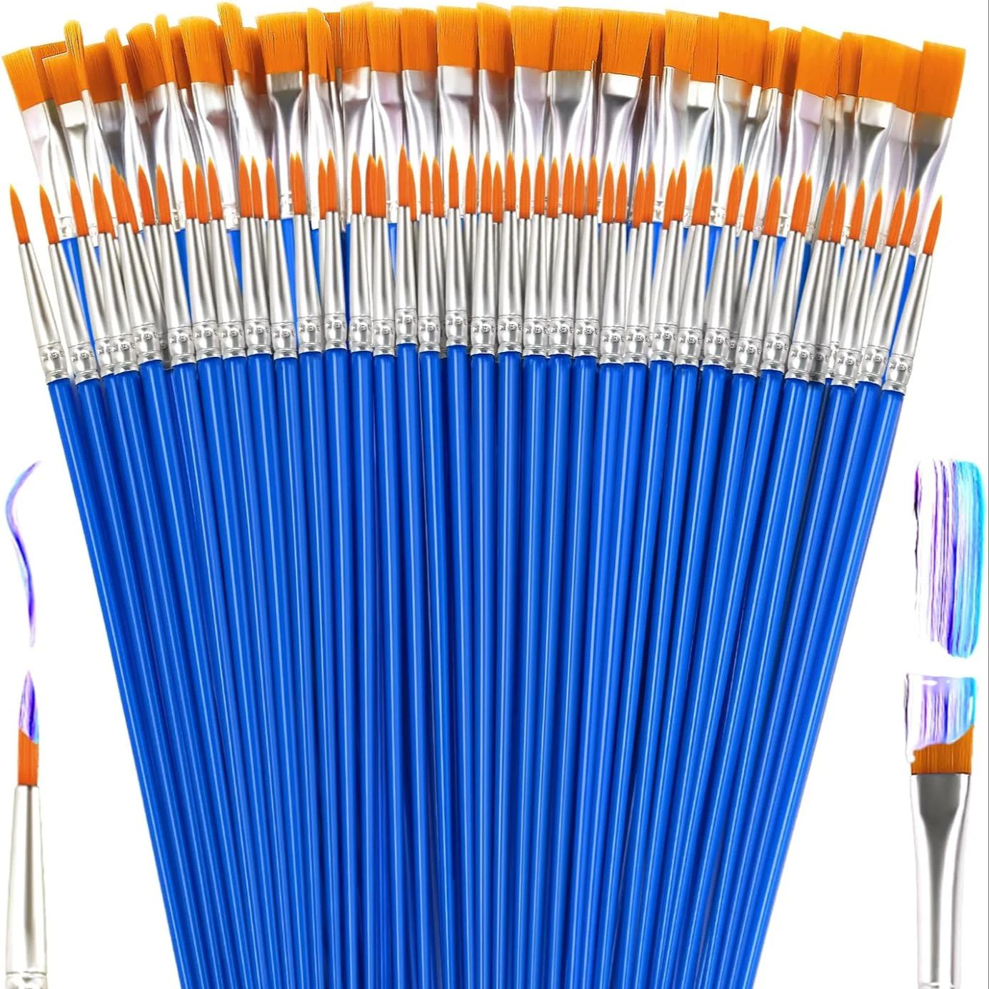Watercolor Brush Pen - 50/100Pcs Painting Oil Brushes Set For