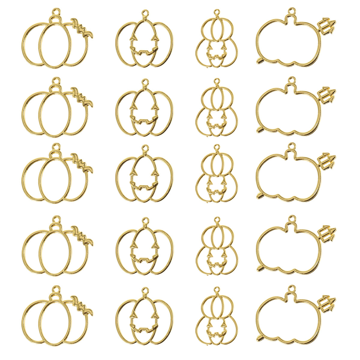 Art Craft Making - 20Pcs DIY Pumpkin Resin Pendant Mold