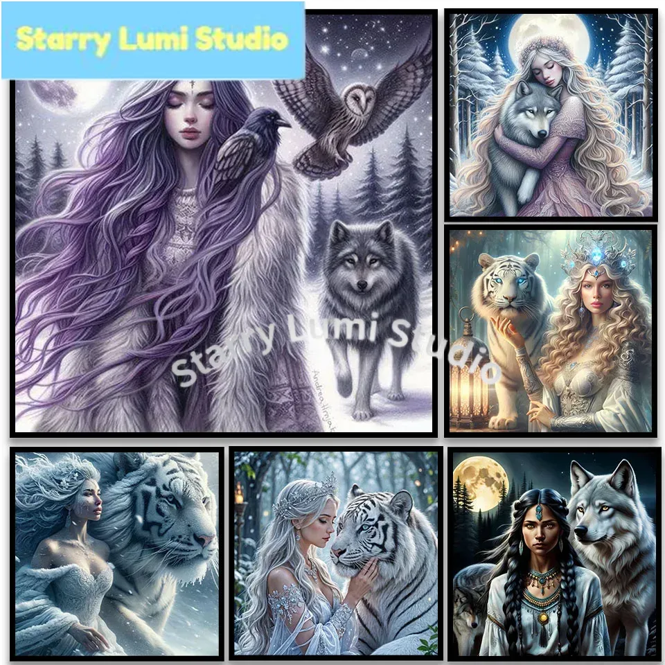 Art Craft Lion - 5D DIY Diamond Painting: Woman &