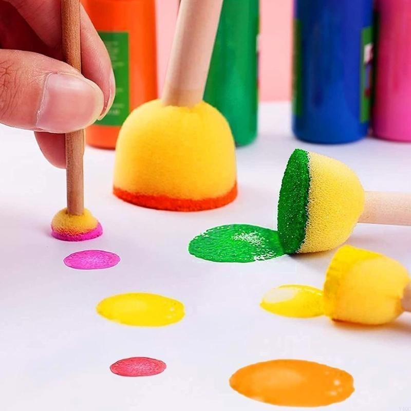 Art Craft Description - 30Pieces Round Sponges Brush Set for