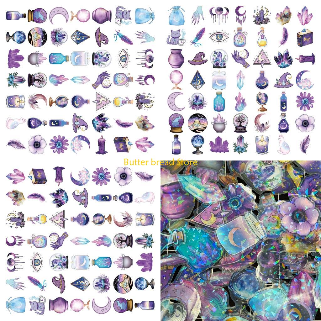 Art Craft Description - W89C 50Counts Witch Theme Sticker Water