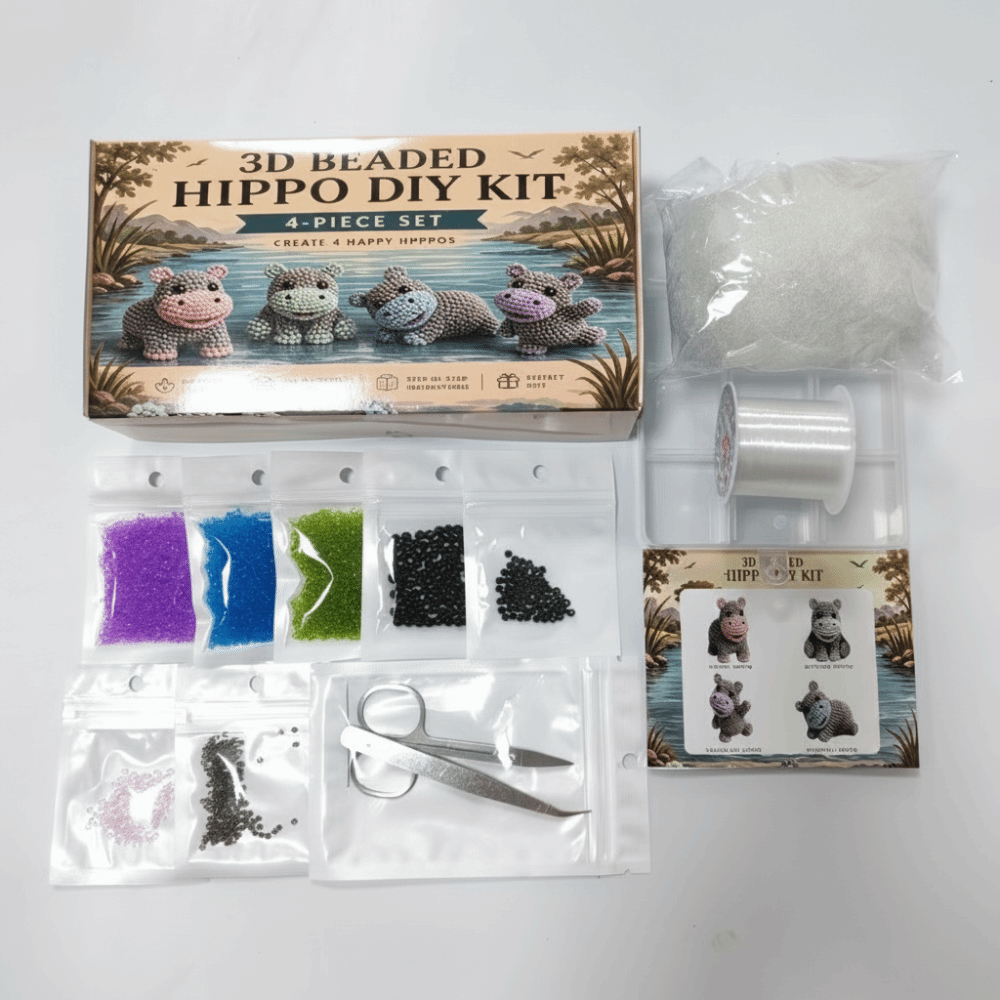 Art Craft Animals - Handmade DIY Animal Bead Embroidery Kit
