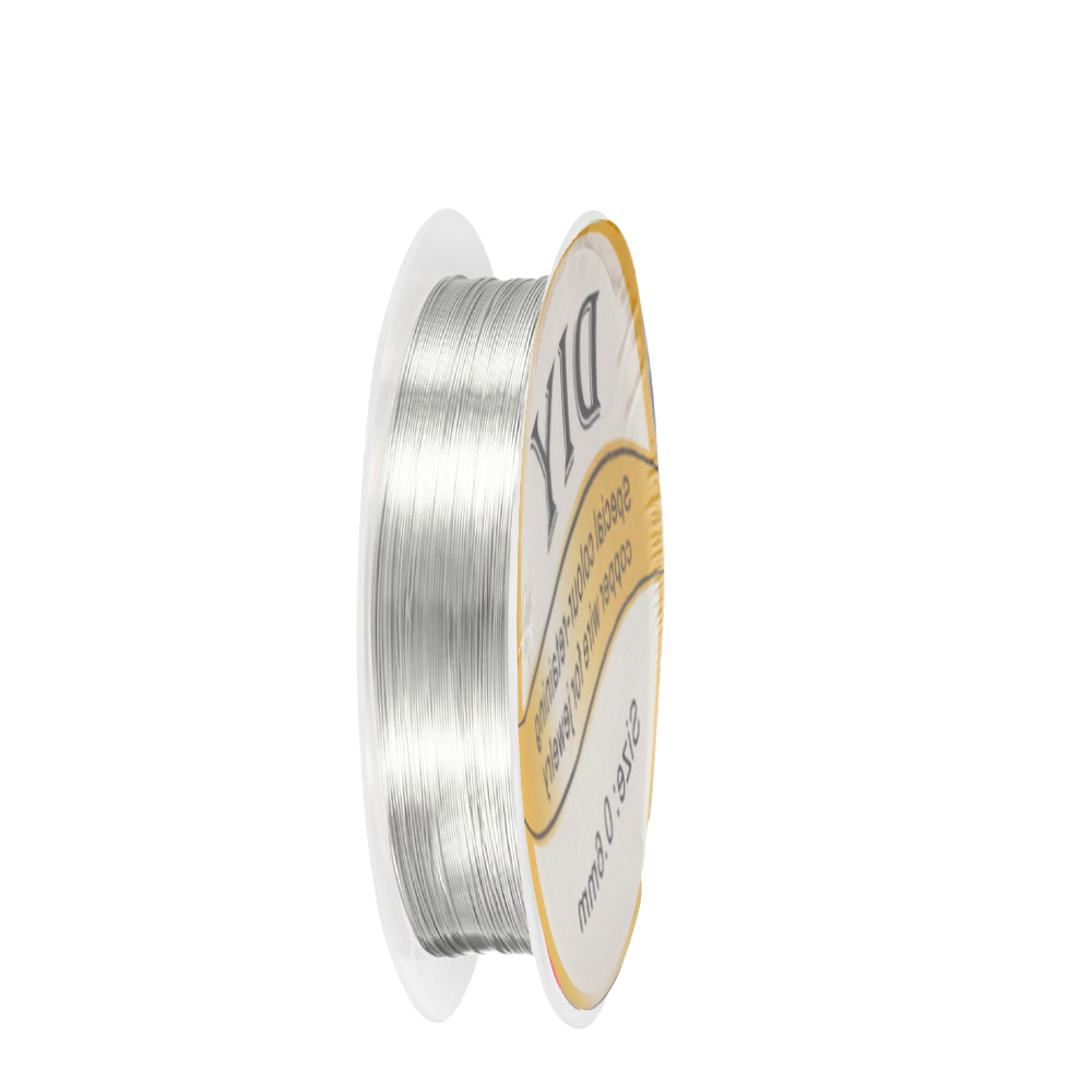 Art Craft Making - 1Roll Silver Copper Wire 0.3/0.4/0.5/0.6/0.8mm Bead