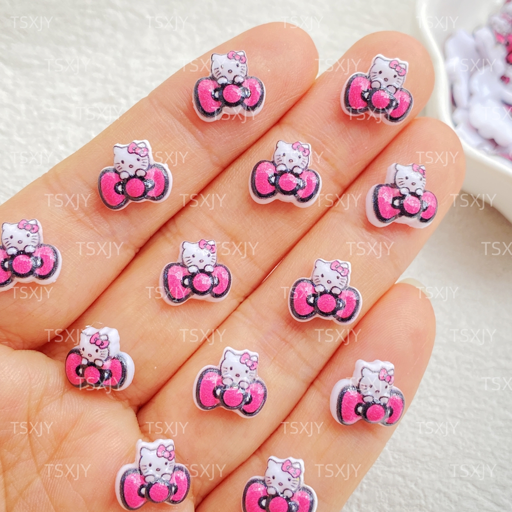Art Craft Disney - 50PCS Cute Mini cartoon Animal Bowkitten