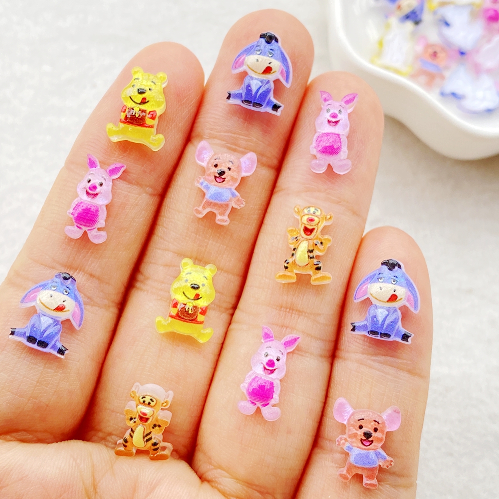 Art Craft Disney - 66Pcs Mixed Nail Art Resin Cartoon