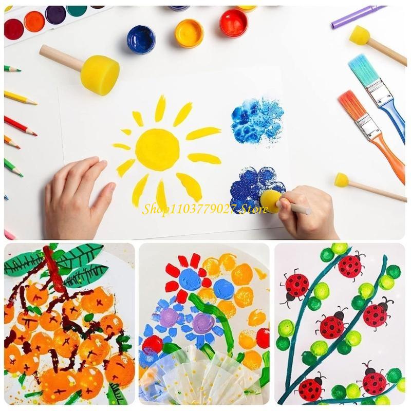 Art Craft Description - C4DF Paint Sponges Round Sponge Brush