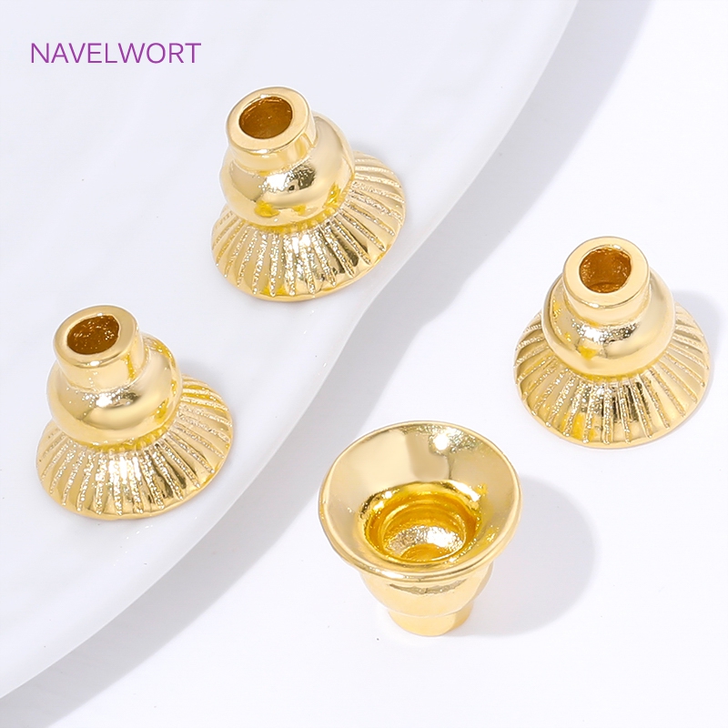 Art Craft Making - 18K Gold Plated Spacer Beads Caps