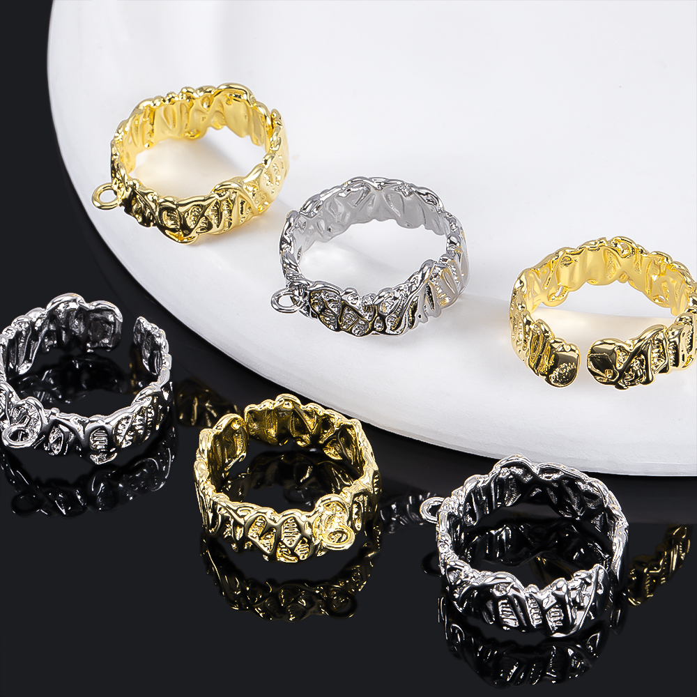 Art Craft Making - 2Pcs Gold Plated Irregular Open Split