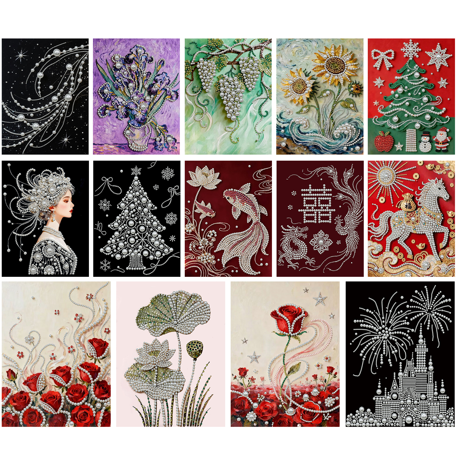 Art Craft Gift Ideas - DIY Pearl Diamond Dots Paintings Picture