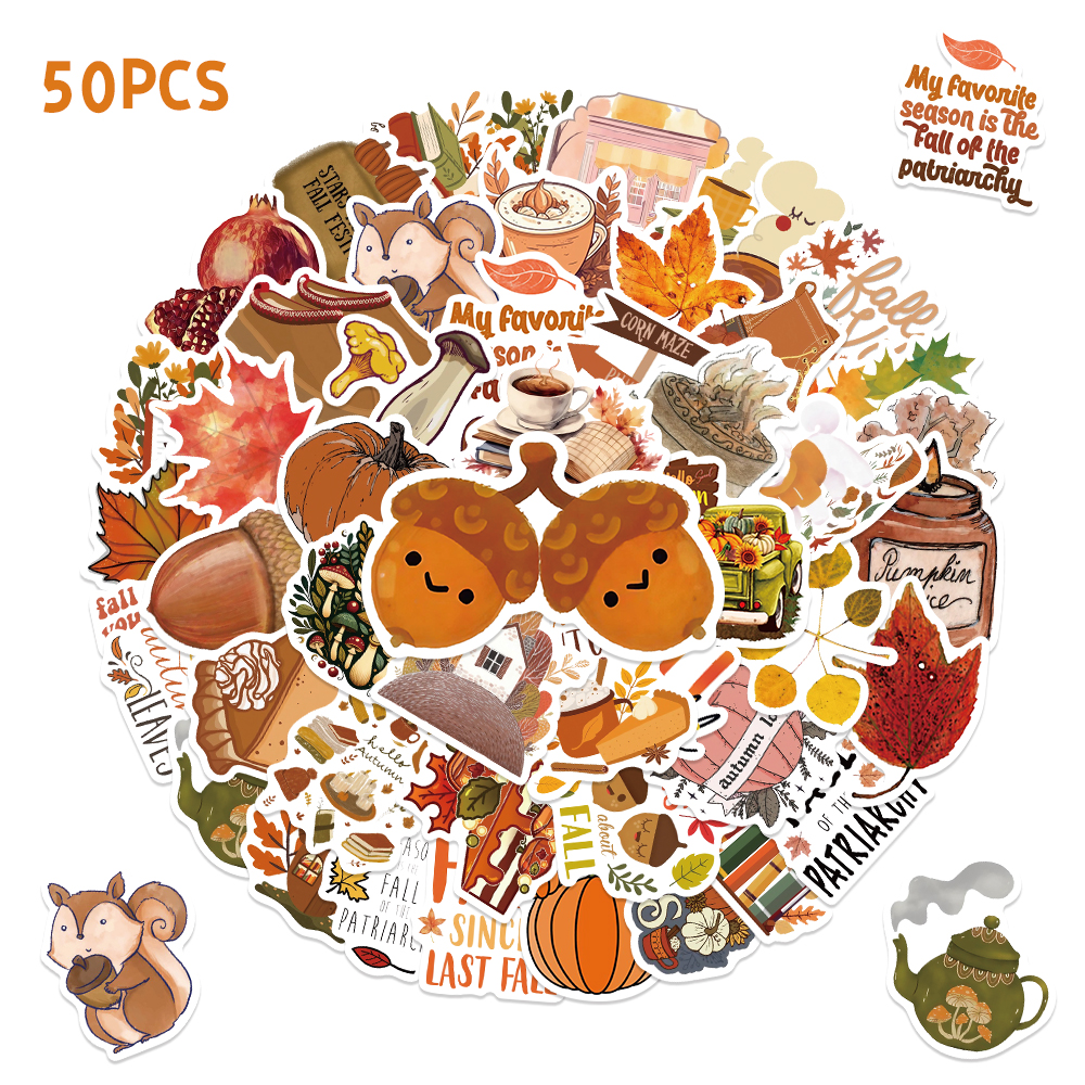 50PCS Cute Autumn Fall Sticker – Art And Craft Autumn Bewertung und Preis