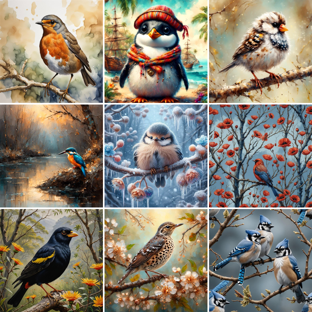 Bird Penguin Kingfisher Paint  – Art Craft Gift Ideas Bewertung und Preis