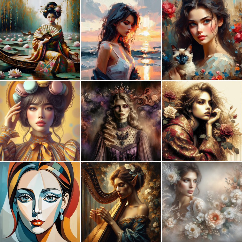 Portrait Girl Flowers Paint By – Art Craft Gift Ideas Bewertung und Preis