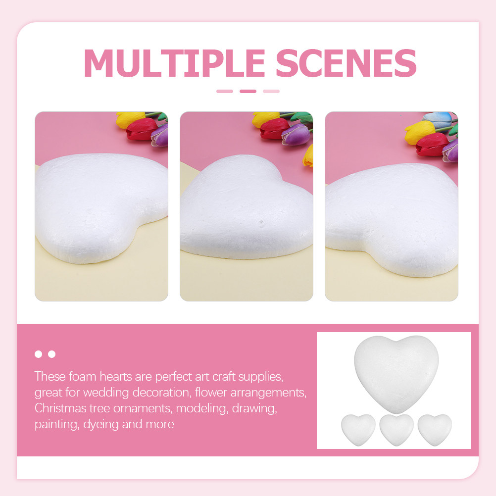 4Pcs Love Heart Foam Shapes Cr – Art And Craft Valentine Bewertung und Preis