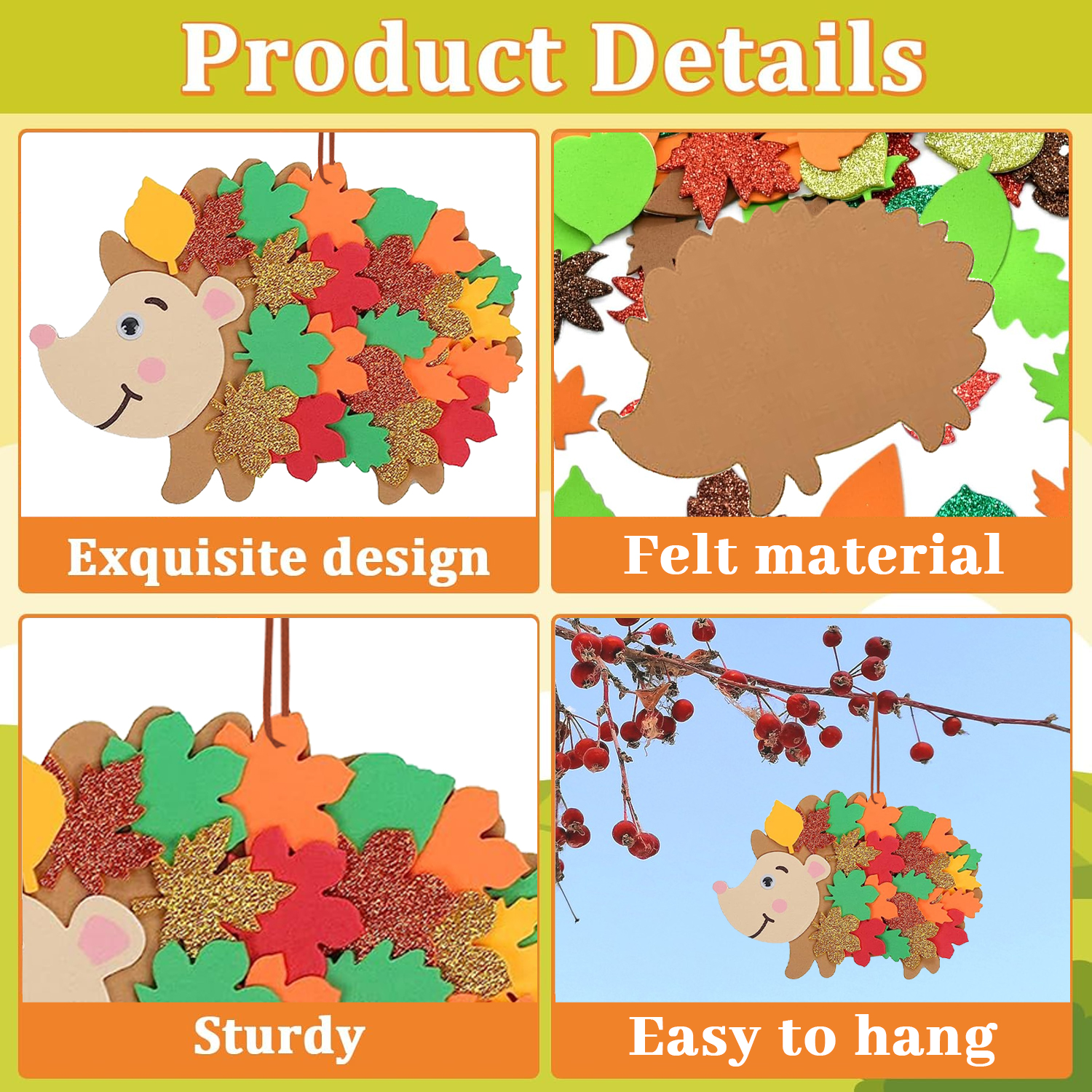8pcs Hedgehog Foam Stickers He – Art And Craft Autumn Bewertung und Preis
