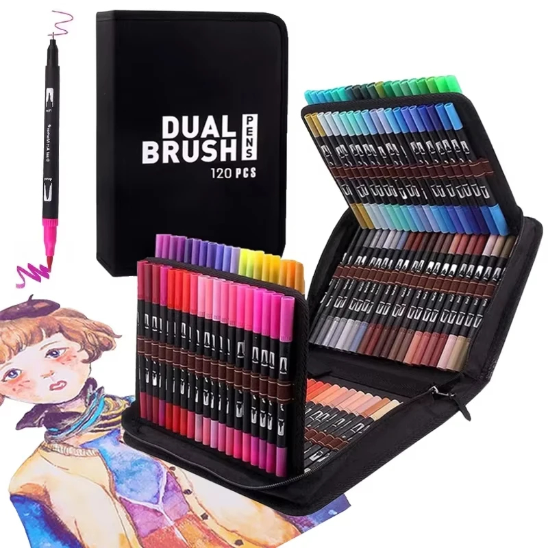72 Colors Dual Tip Watercolor  – Watercolor Brush Pen Bewertung und Preis