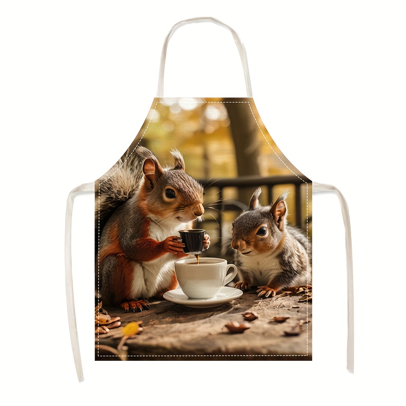 Linen Apron Squirrel Coffee Sc – Art Craft Gift Ideas Bewertung und Preis