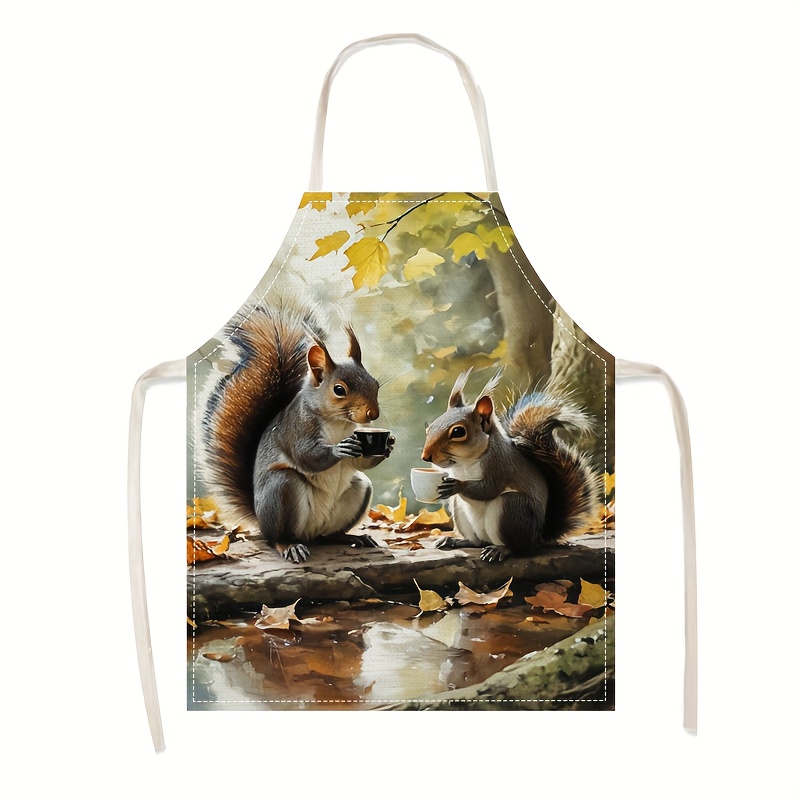 Linen Apron Squirrel Coffee Sc – Art Craft Gift Ideas Bewertung und Preis