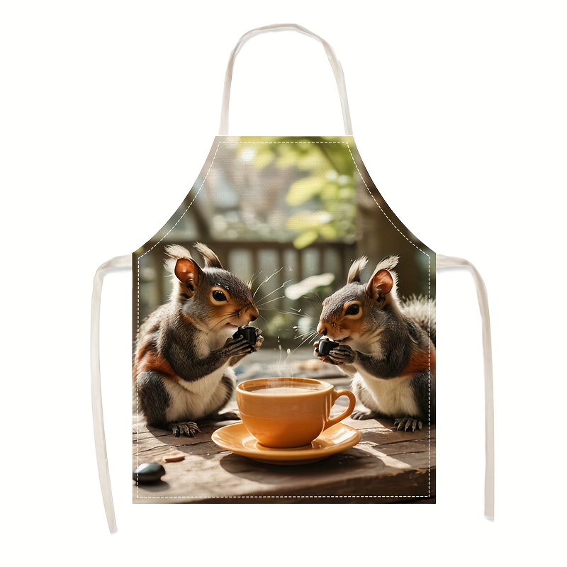 Linen Apron Squirrel Coffee Sc – Art Craft Gift Ideas Bewertung und Preis