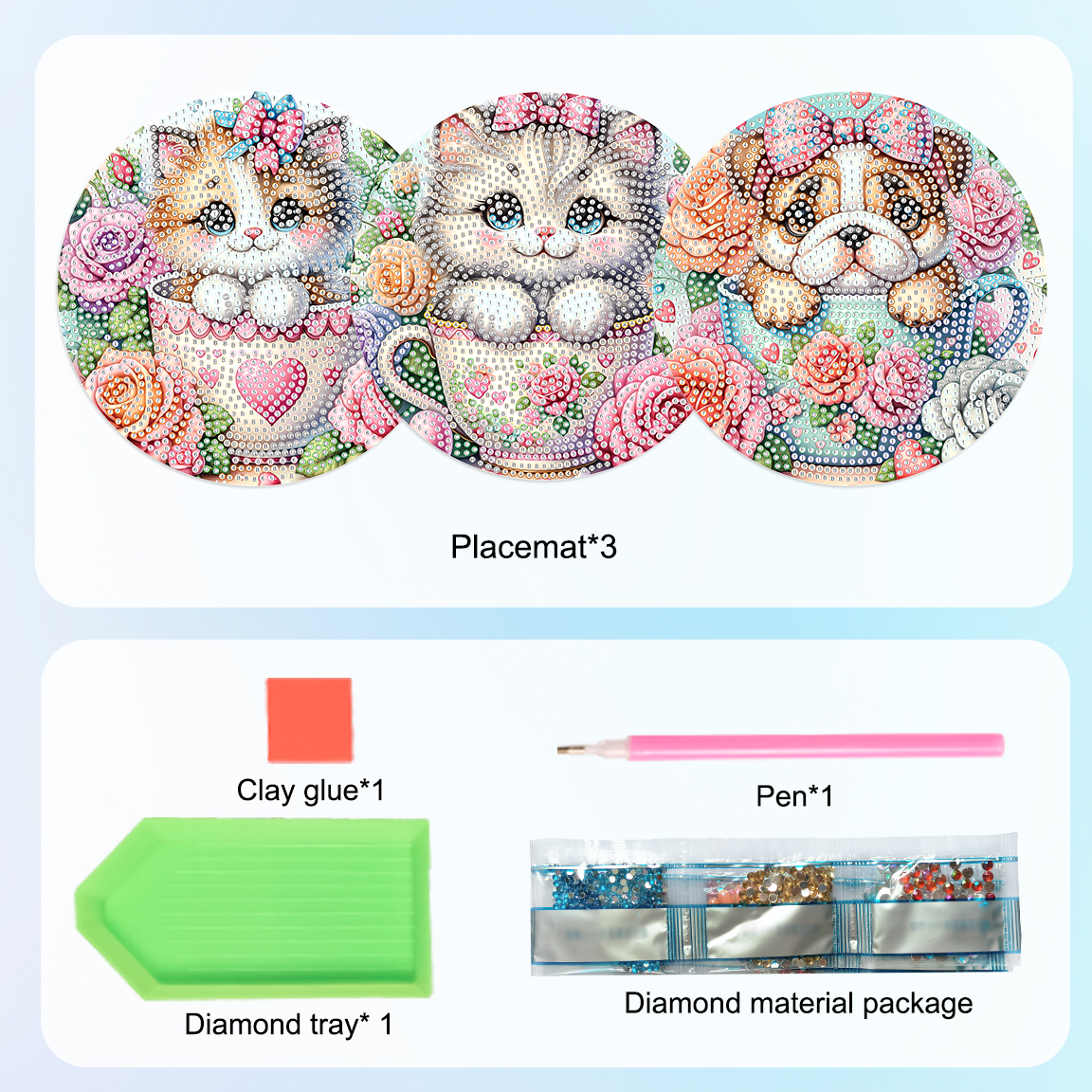 3Pcs Diamond Art Painting Plac – Art Craft Animals Bewertung und Preis