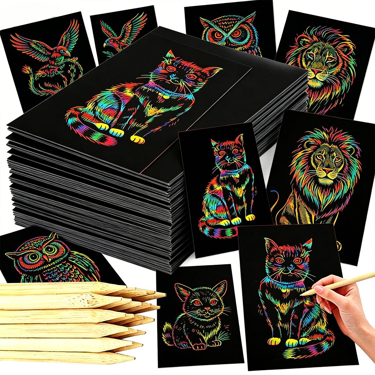 40Pcs 16K/32K Magic Scratch Pa – Art Craft Holiday Bewertung und Preis