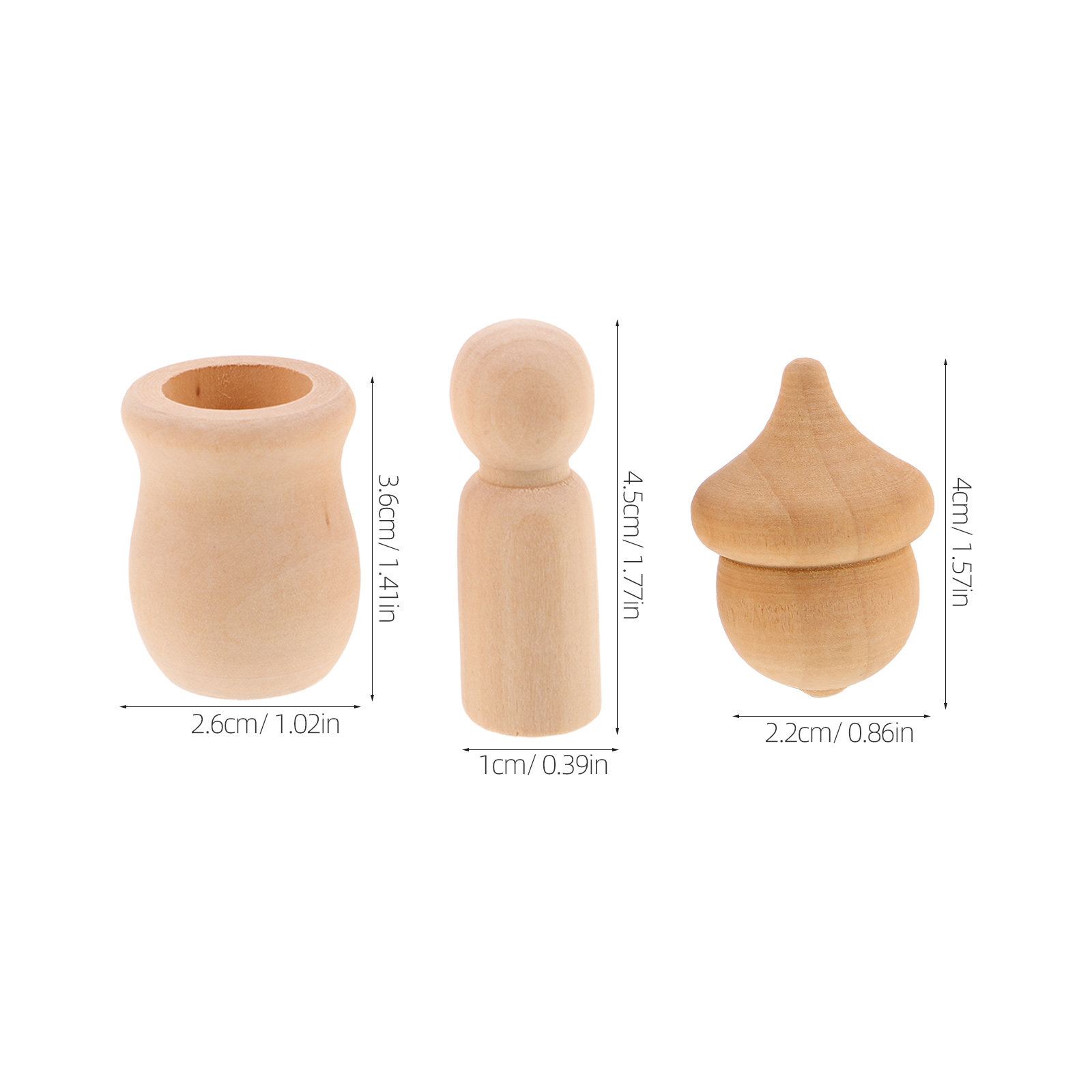 1Set Wooden Peg People Unfinis – Art And Craft Autumn Bewertung und Preis