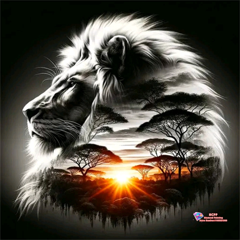 Animal Lion Sunrise Jungle Dia – Art Craft Lion Bewertung und Preis