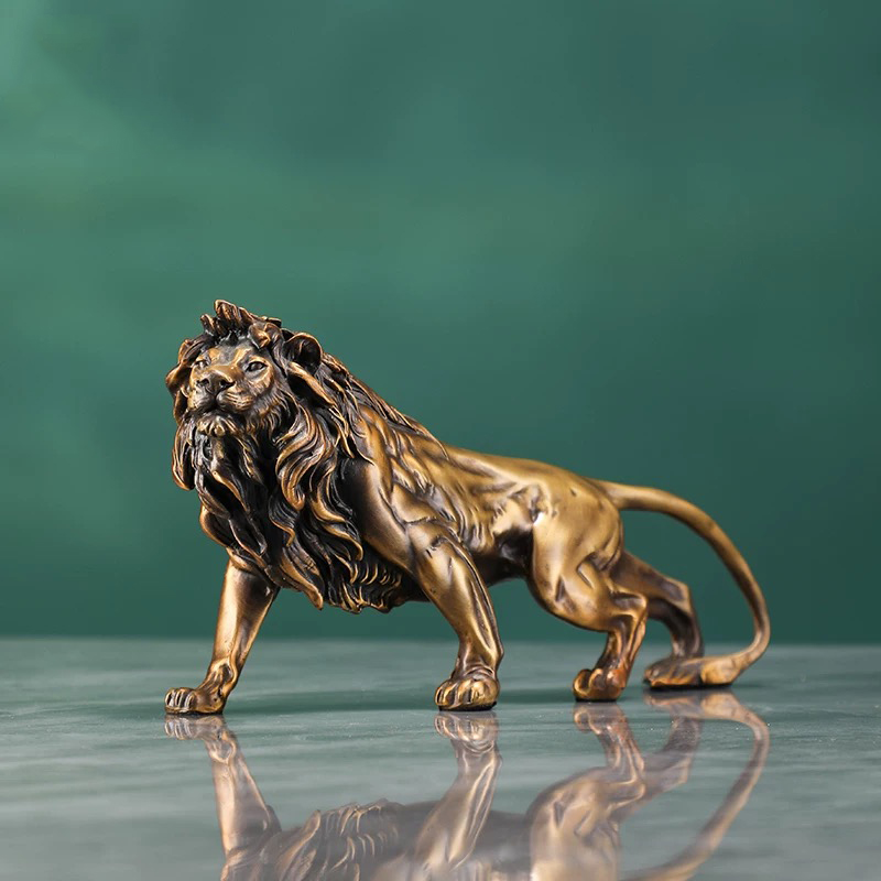 Copper Lion Sculpture Ornament – Art Craft Lion Bewertung und Preis