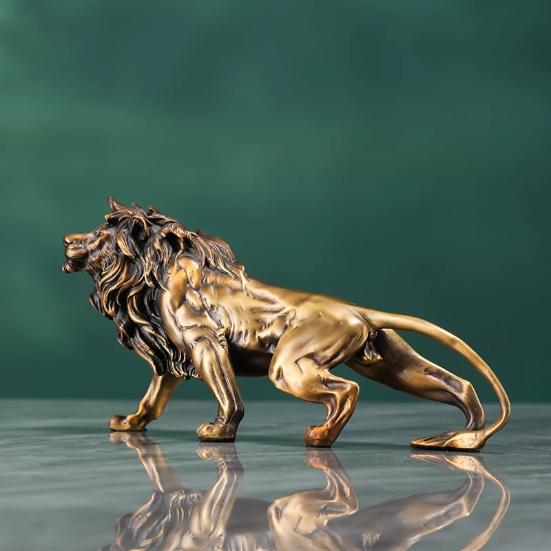 Copper Lion Sculpture Ornament – Art Craft Lion Bewertung und Preis