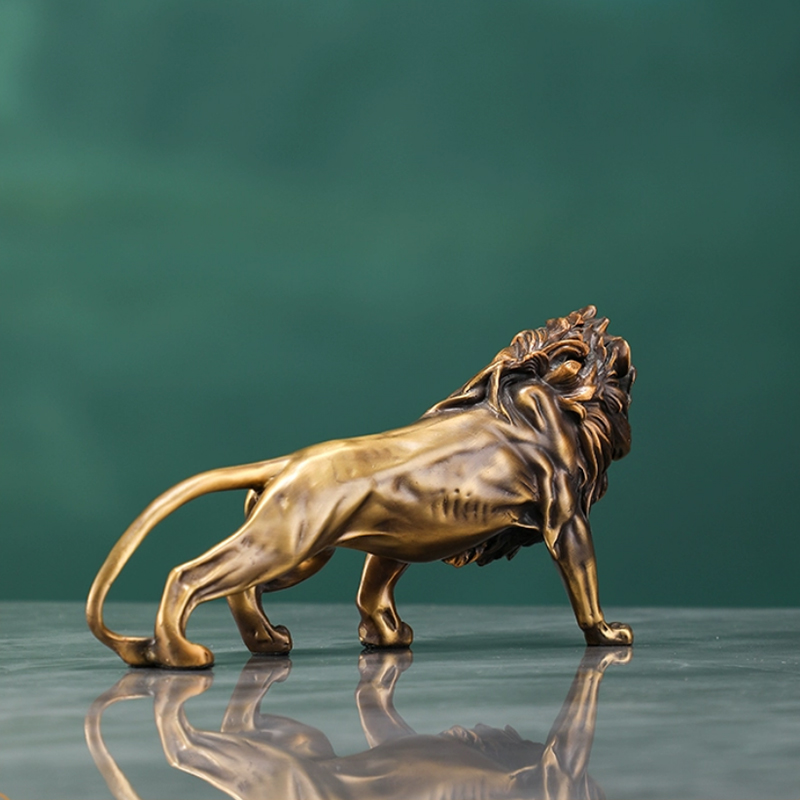 Copper Lion Sculpture Ornament – Art Craft Lion Bewertung und Preis