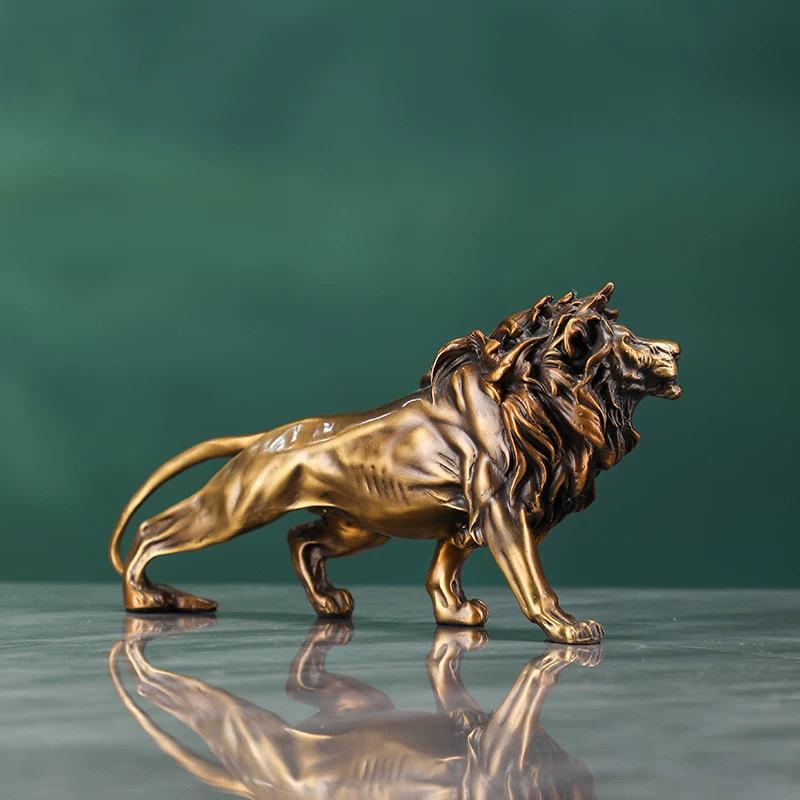 Copper Lion Sculpture Ornament – Art Craft Lion Bewertung und Preis