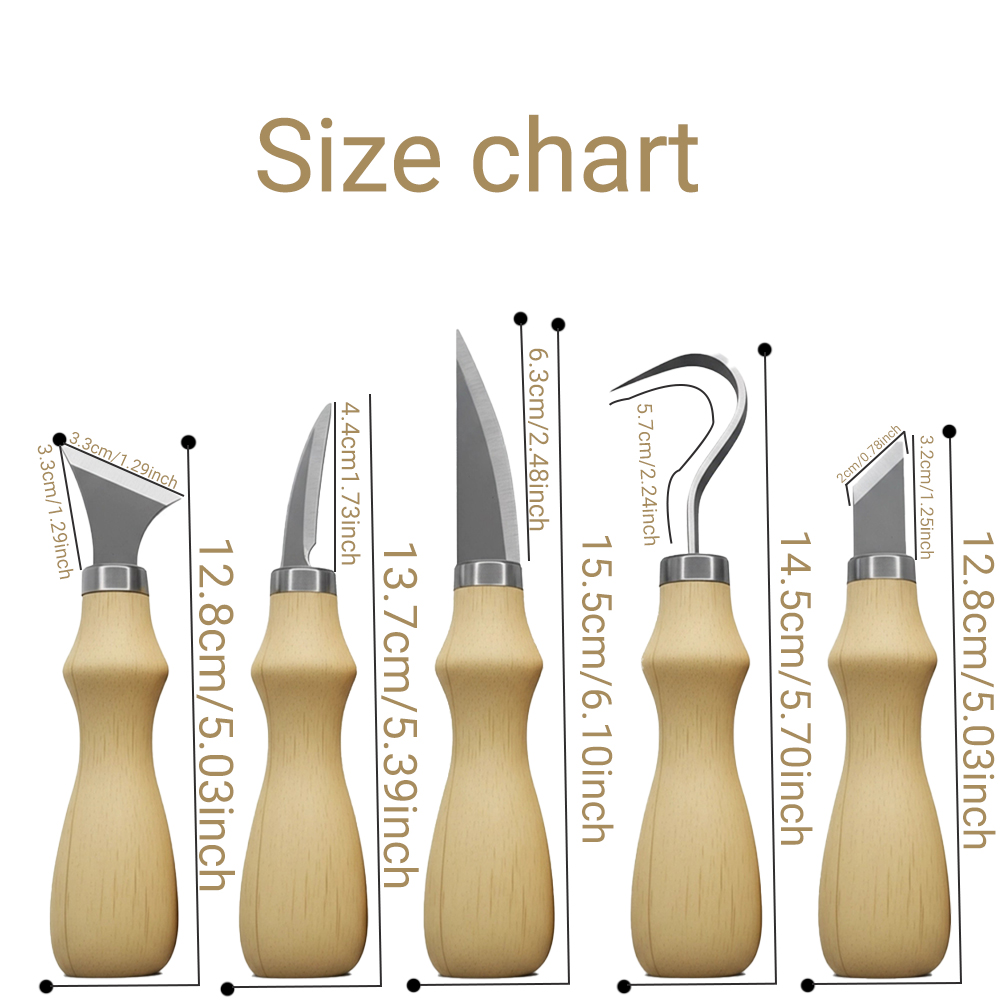 5pc Wood Carving Tools Set Oak – Art Craft Knife Bewertung und Preis