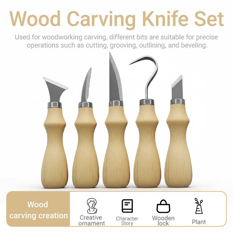 5pc Wood Carving Tools Set Oak – Art Craft Knife Bewertung und Preis