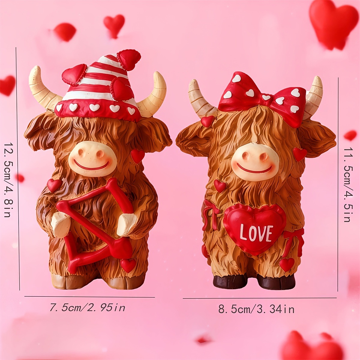 Highland Cow Couple Resin Orna – Art And Craft Valentine Bewertung und Preis