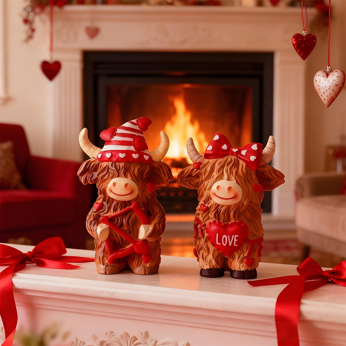Highland Cow Couple Resin Orna – Art And Craft Valentine Bewertung und Preis