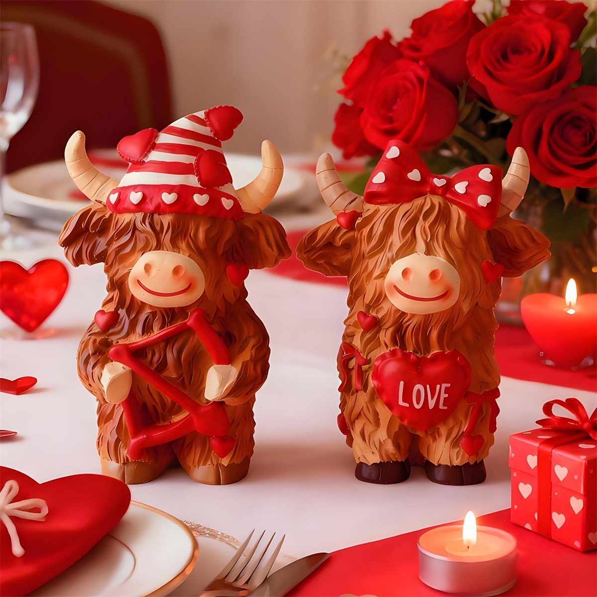 Highland Cow Couple Resin Orna – Art And Craft Valentine Bewertung und Preis