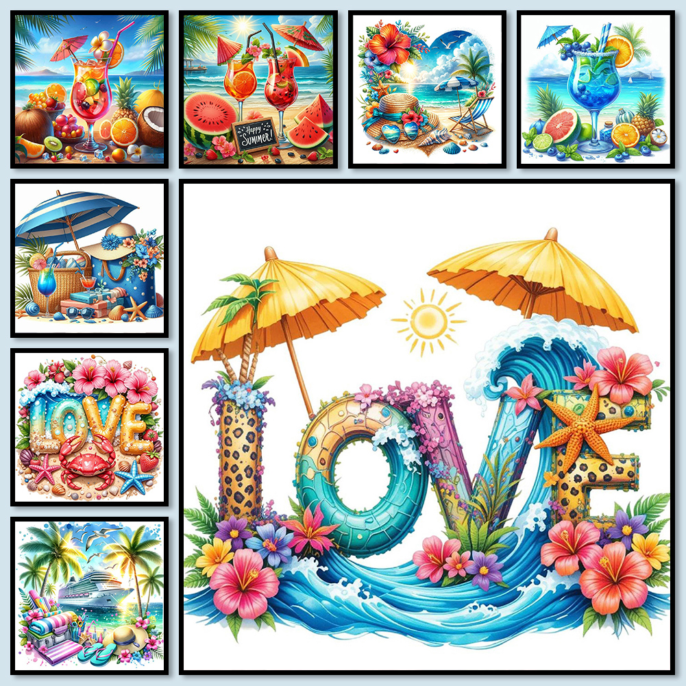 Summer Beach Full DIY 5D Round – Art Craft Gift Ideas Bewertung und Preis