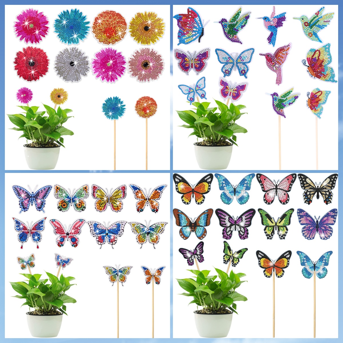 8 pieces of butterfly/flower/p – Art And Craft Valentine Bewertung und Preis