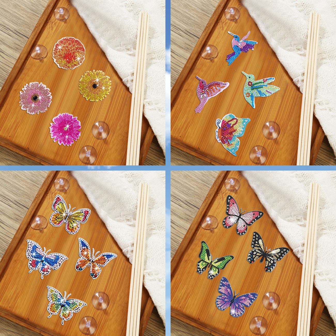 8 pieces of butterfly/flower/p – Art And Craft Valentine Bewertung und Preis