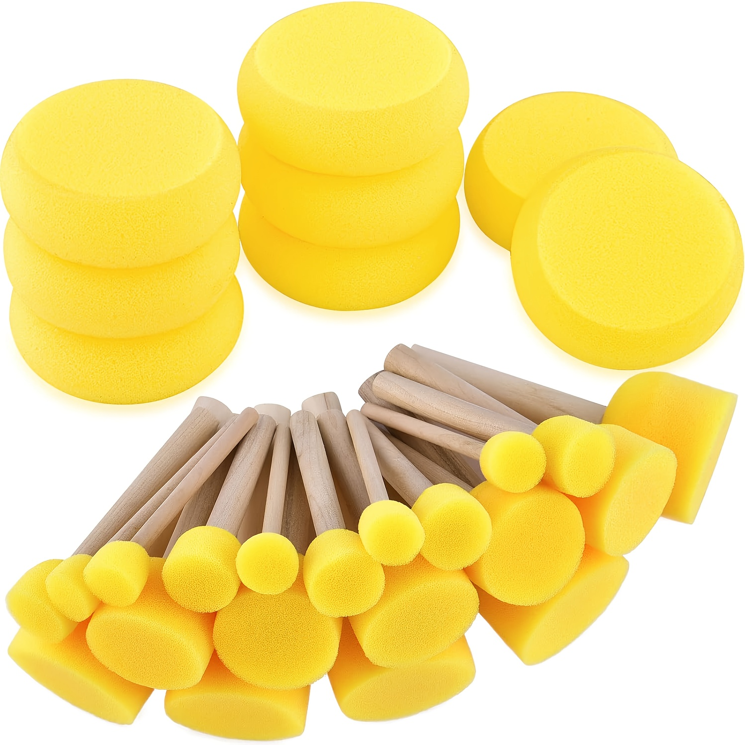28 Pieces Round Sponge Brush,  – Watercolor Brush Pen Bewertung und Preis