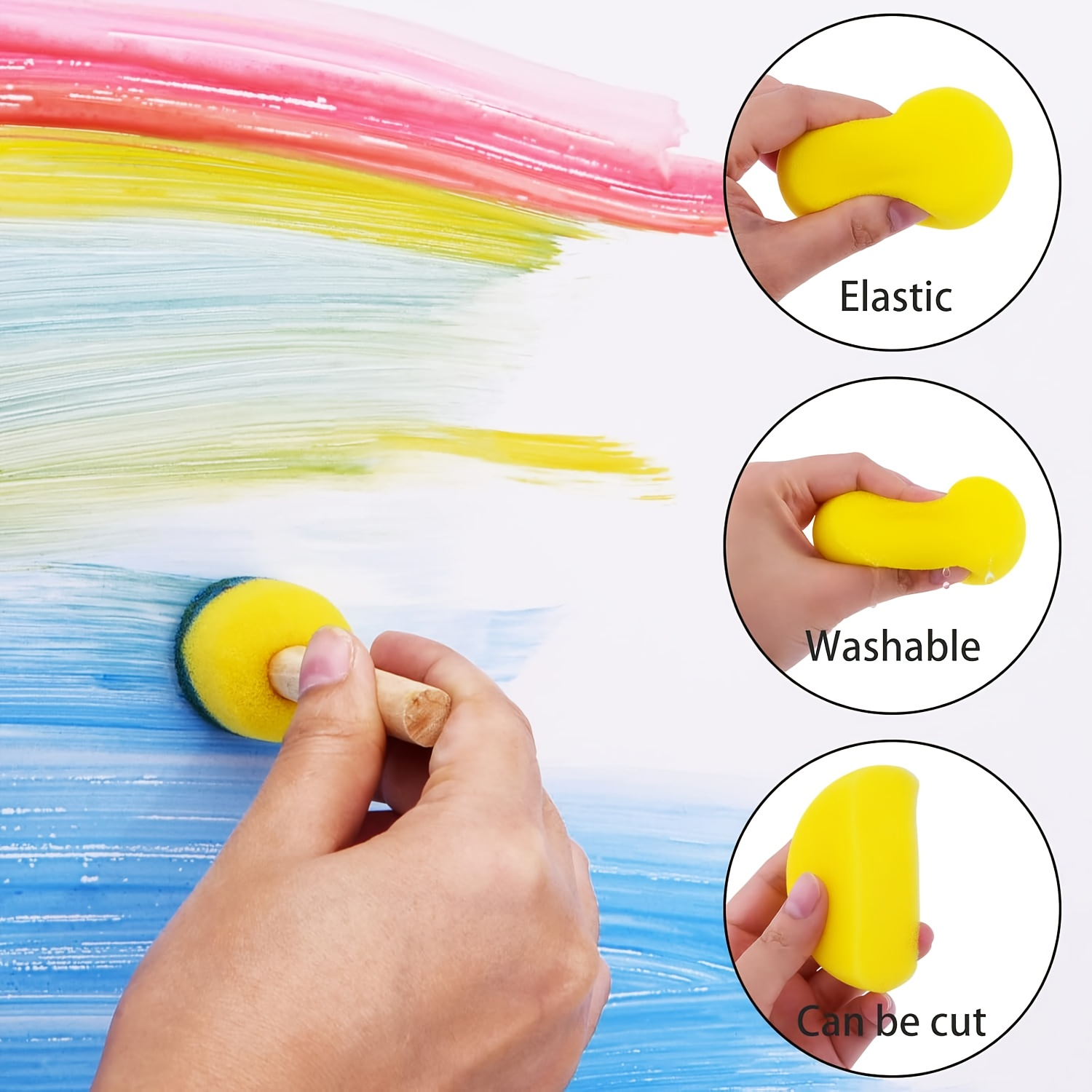 28 Pieces Round Sponge Brush,  – Watercolor Brush Pen Bewertung und Preis