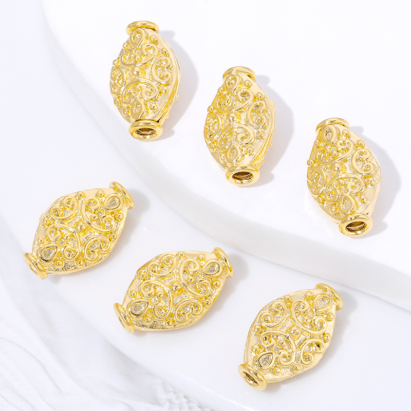 18K Gold Plated Oval Loose Bea – Art Craft Making Bewertung und Preis